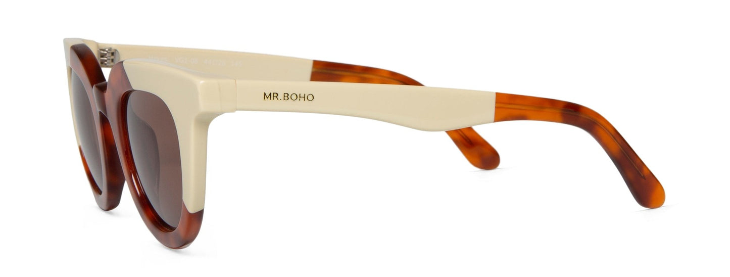 Cream/Leo Tortoise Hayes With Classical Lenses - Mr.Boho - Sunglasses