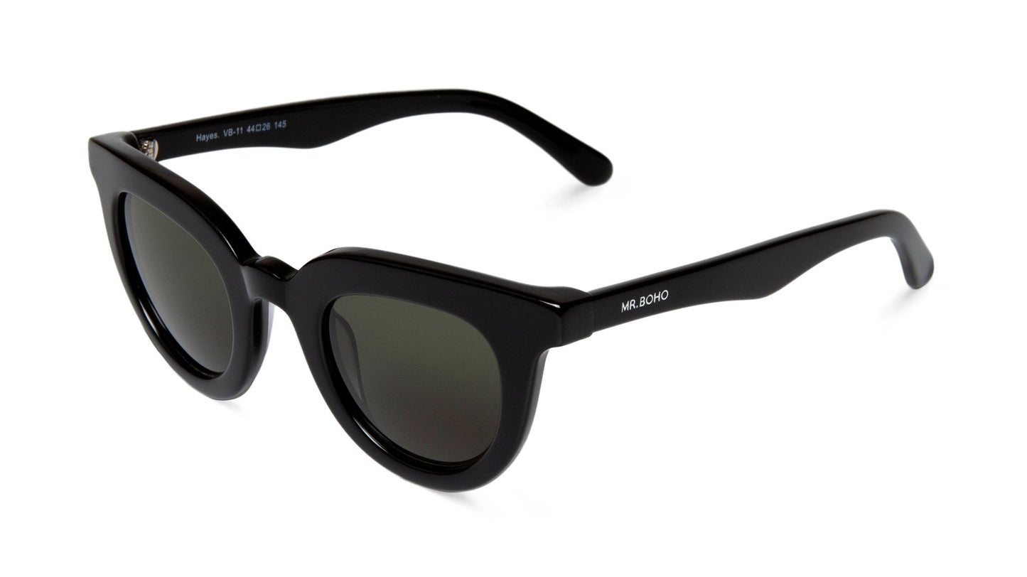 Black Hayes With Classical Lenses - Mr.Boho - Sunglasses