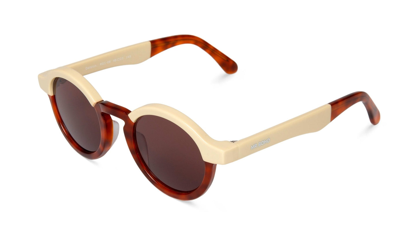 Cream/Leo Tortoise Dalston With Classical Lenses - Mr.Boho - Sunglasses