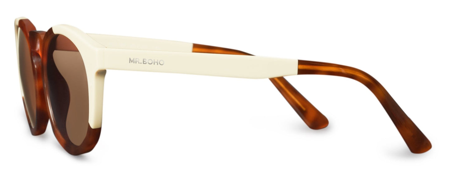 Cream/Leo Tortoise Jordaan With Classical Lenses - Mr.Boho - Sunglasses