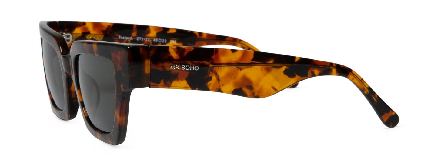 Cheetah Tortoise Frelard With Classical Lenses - Mr.Boho - Sunglasses