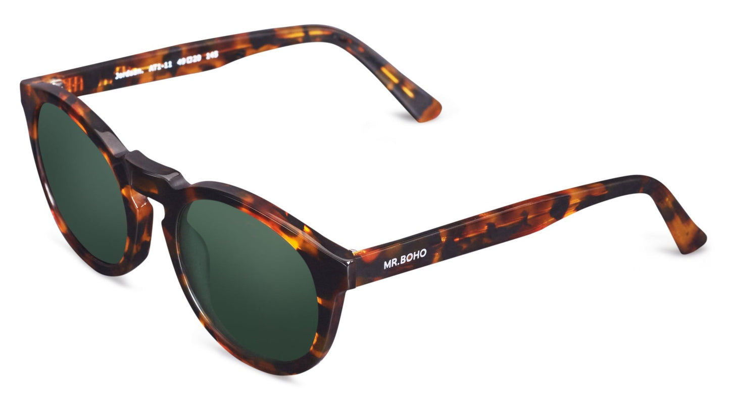 Cheetah Tortoise Jordaan With Classical Lenses - Mr.Boho - Sunglasses